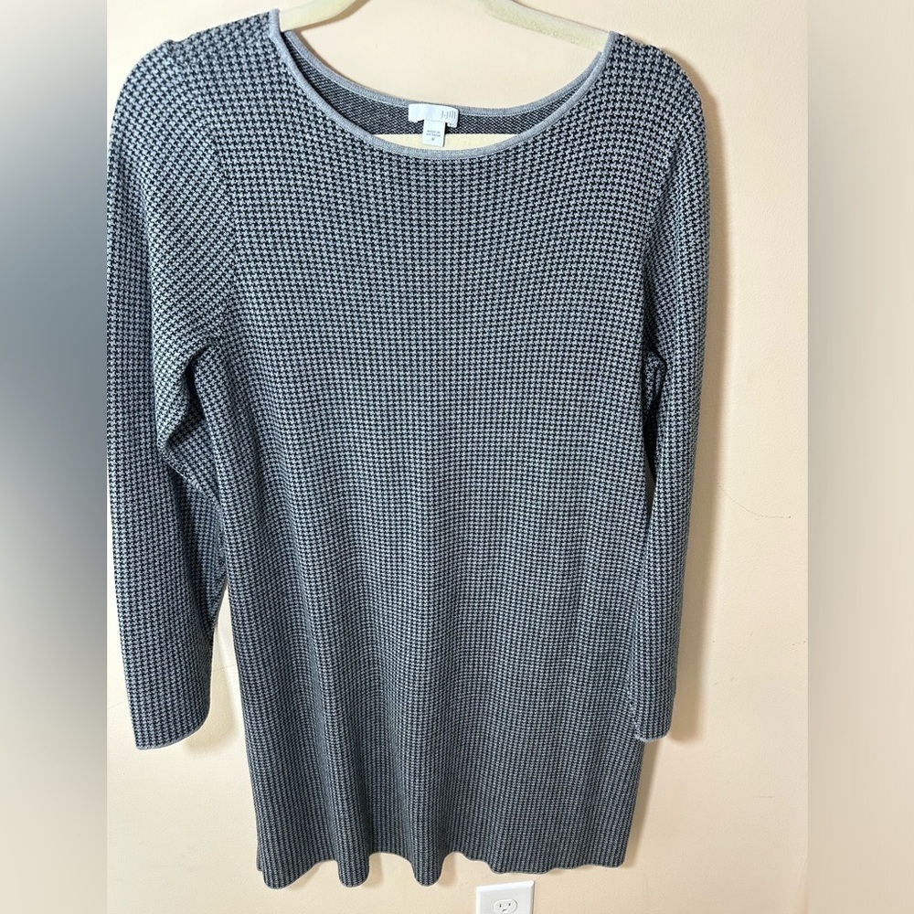 J jill Sweater Dress houndstooth knit  long sleeve size M